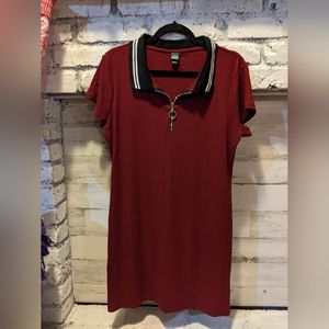 Large Wild Fable collard red dress